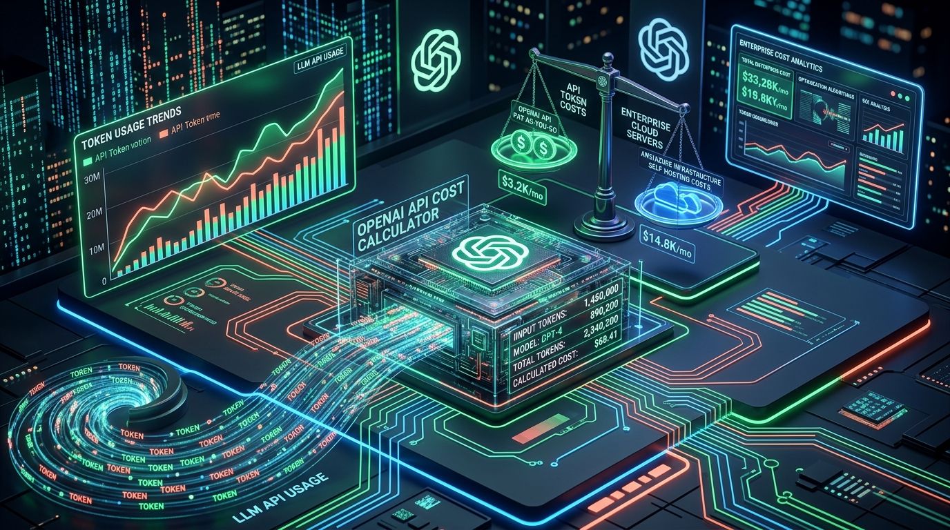 OpenAI API token pricing and LLM cost optimization architecture diagram