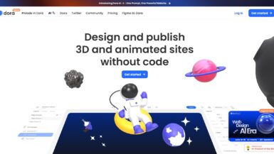 Dora website builder: Build 3d Animated Website in Minutes