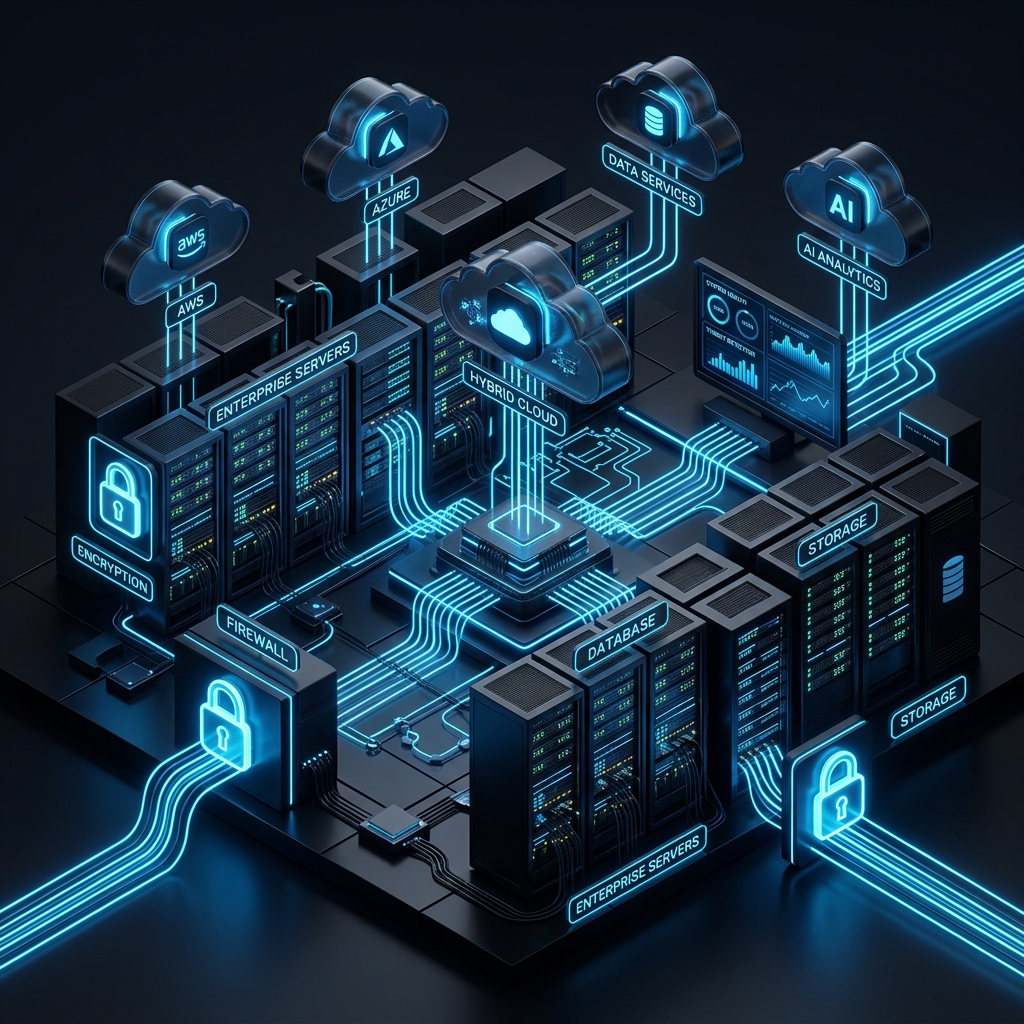 Secure Enterprise AI Server Architecture Diagram